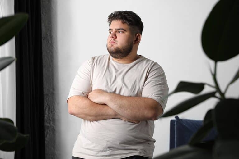 young overweight man
